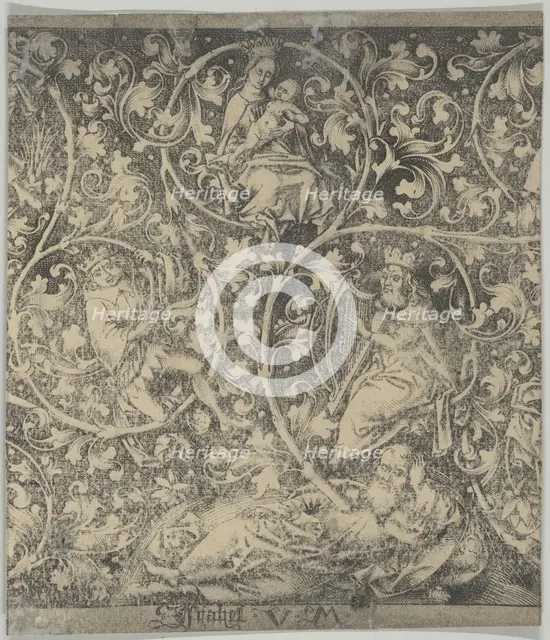 Ornamental Engraving with the Tree of Jesse. Creator: Israhel van Meckenem.