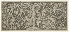 Ornamental Engraving with Morris Dancers. Creator: Israhel van Meckenem