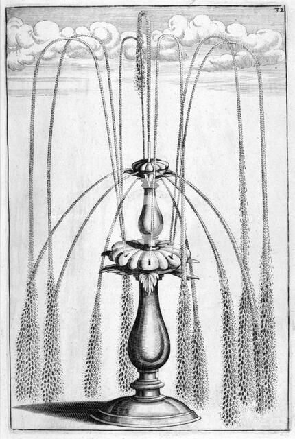 Ornamental fountain design, 1664. Artist: Georg Andreas Bockler