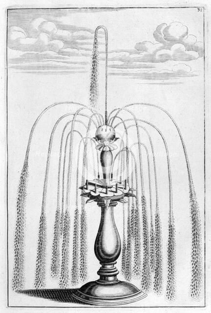 Ornamental fountain design, 1664. Artist: Georg Andreas Bockler