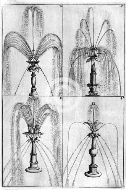 Ornamental fountain design, 1664. Artist: Georg Andreas Bockler