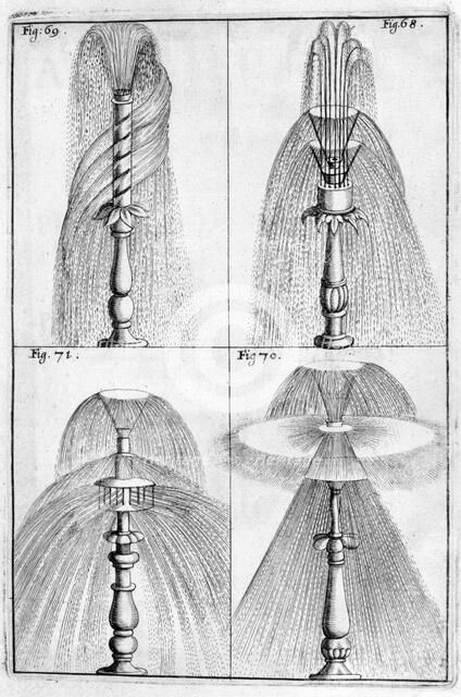 Ornamental fountain design, 1664. Artist: Georg Andreas Bockler