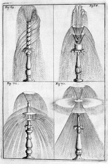 Ornamental fountain design, 1664. Artist: Georg Andreas Bockler