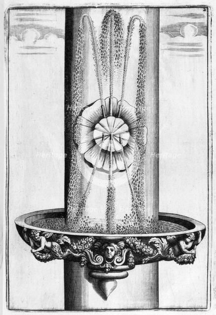 Ornamental fountain design, 1664. Artist: Georg Andreas Bockler