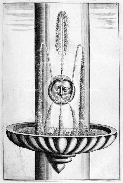 Ornamental fountain design, 1664. Artist: Georg Andreas Bockler