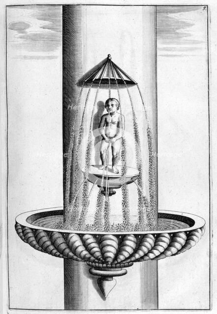 Ornamental fountain design, 1664. Artist: Georg Andreas Bockler