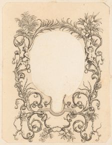 Ornamental Frame with Garlands, 18th century. Creator: Anon