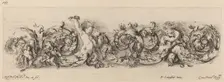 Ornamental Frieze with Children and Dogs, probably 1648. Creator: Stefano della Bella