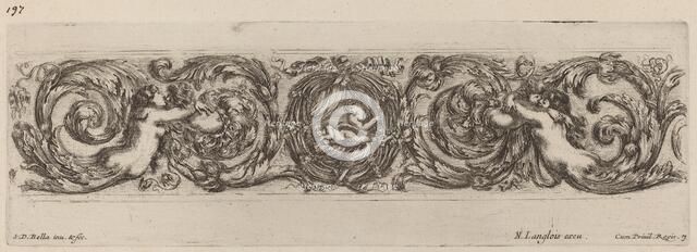 Ornamental Frieze with Cupid and Psyche, probably 1648. Creator: Stefano della Bella.