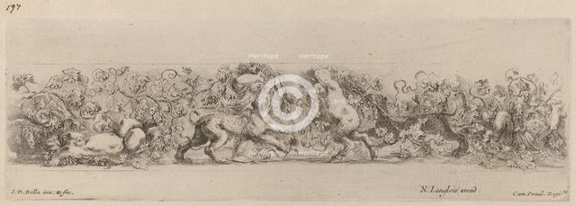 Ornamental Frieze with Grape Vine, probably 1648. Creator: Stefano della Bella.