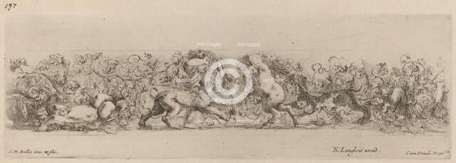 Ornamental Frieze with Grape Vine, probably 1648. Creator: Stefano della Bella.