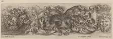 Ornamental Frieze with Leopard, probably 1648. Creator: Stefano della Bella