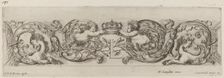 Ornamental Frieze with Letter L (Louis XIV), probably 1648. Creator: Stefano della Bella