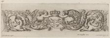 Ornamental Frieze with Letter L (Louis XIV), probably 1648. Creator: Stefano della Bella