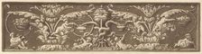 Ornamental frieze with putti and intertwined snakes, from Recueil de Différentes Compositi..., 1784. Creator: Jean Jacques Lagrenee
