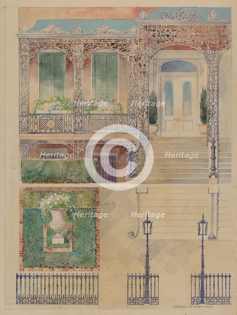Ornamental Iron, c. 1936. Creator: Gilbert Sackerman.