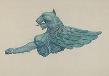 Ornamental Iron Griffon, 1935/1942. Creator: Harriette Gale