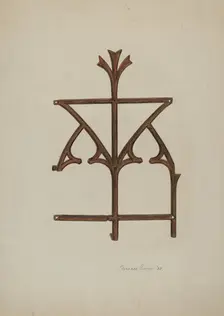 Ornamental Iron Grill, 1938. Creator: Clarence Secor