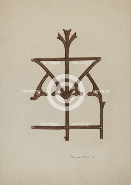 Ornamental Iron Grill, 1938. Creator: Clarence Secor.