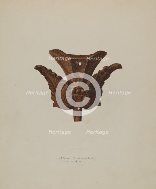 Ornamental Iron Leaf, 1938. Creator: Max Fernekes.