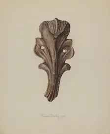 Ornamental Iron Leaf, 1938. Creator: Thomas Dooley