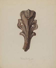 Ornamental Iron Leaf, 1938. Creator: Thomas Dooley