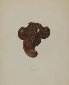 Ornamental Iron Leaf, 1938. Creator: Walter Praefke
