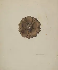 Ornamental Iron Rosette, 1938. Creator: Harvey Thoss