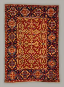 Ornamental Lotto Carpet, Turkey, early 17th century. Creator: Unknown