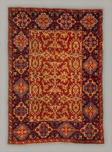Ornamental Lotto Carpet, Turkey, early 17th century. Creator: Unknown