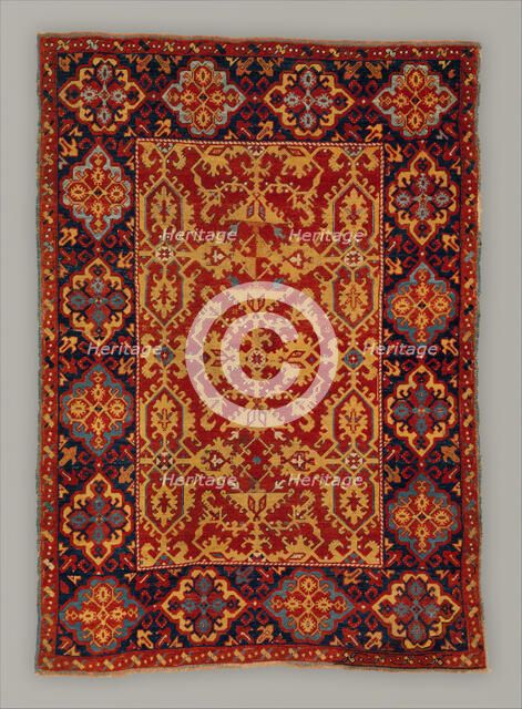 Ornamental Lotto Carpet, Turkey, early 17th century. Creator: Unknown.