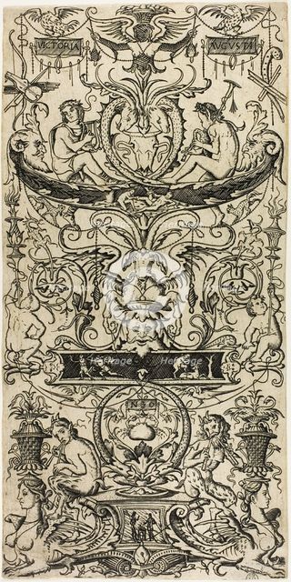 Ornamental Panel: Victoria Augusta, c.1507. Creator: Nicoletto da Modena.