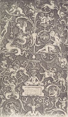 Ornamental Panel, ca. 1514-36. Creator: Agostino Veneziano