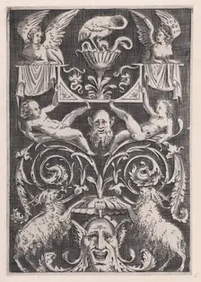 Ornamental Panel, ca. 1514-36. Creator: Agostino Veneziano