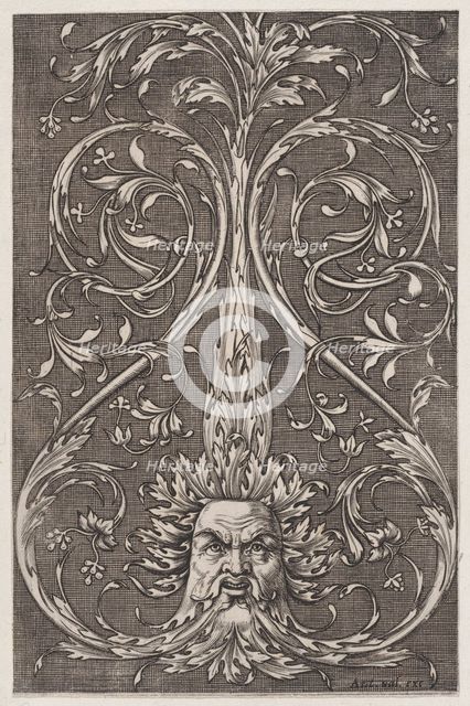 Ornamental Panel, ca. 1514-36. Creator: Agostino Veneziano.