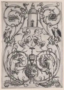 Ornamental Panel, ca. 1514-36. Creator: Agostino Veneziano