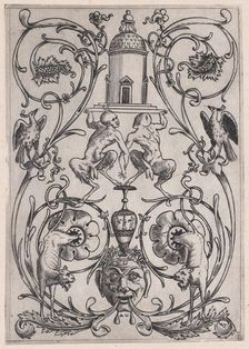 Ornamental Panel, ca. 1514-36. Creator: Agostino Veneziano