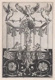 Ornamental Panel, ca. 1514-36. Creator: Agostino Veneziano