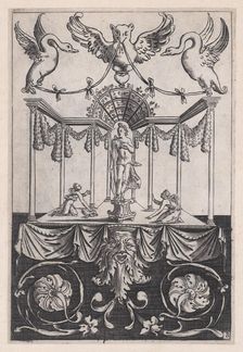 Ornamental Panel, ca. 1514-36. Creator: Agostino Veneziano