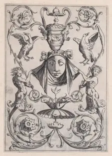 Ornamental Panel, ca. 1514-36. Creator: Agostino Veneziano