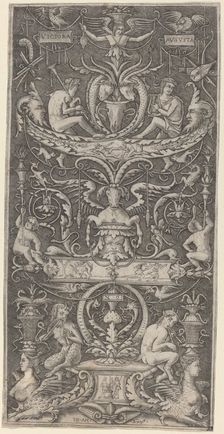 Ornamental Panel Inscribed "Victoria Augusta", c. 1516. Creator: Giovanni Antonio da Brescia