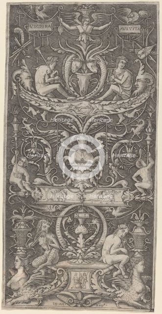 Ornamental Panel Inscribed "Victoria Augusta", c. 1516. Creator: Giovanni Antonio da Brescia.
