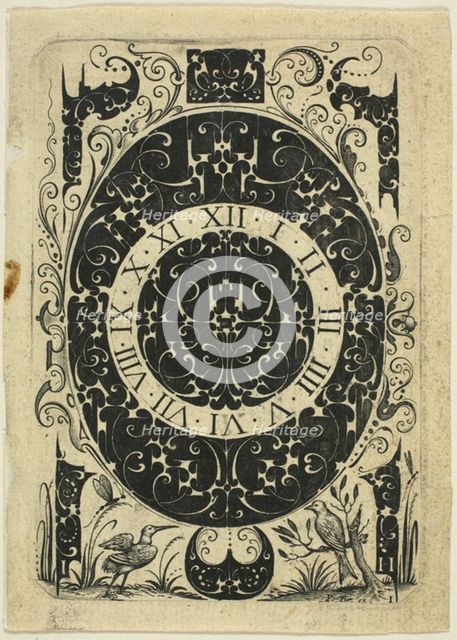 Ornamental Plate I, 1610/20. Creator: Jacques Hurtu.