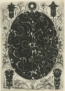 Ornamental Plate IV, 1610/20. Creator: Jacques Hurtu