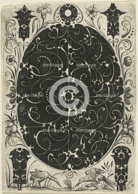 Ornamental Plate IV, 1610/20. Creator: Jacques Hurtu.