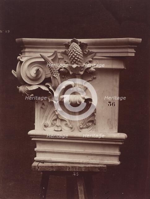 Ornamental Sculpture from the Paris Opera House (Column Detail), 1865/1874. Creator: Louis-Emile Durandelle.