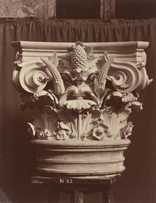 Ornamental Sculpture from the Paris Opera House (Column Fragment), 1865/1874. Creator: Louis-Emile Durandelle