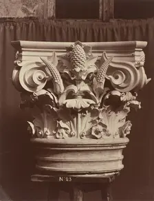 Ornamental Sculpture from the Paris Opera House (Column Fragment), 1865/1874. Creator: Louis-Emile Durandelle