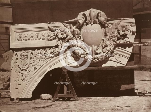 Ornamental Sculpture from the Paris Opera House (Arch Detail), 1865. Creator: Louis-Emile Durandelle.