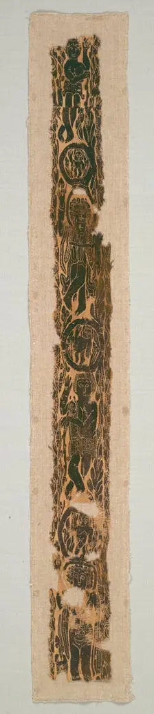 Ornamental Shoulder Band from a Tunic, 600-650. Creator: Unknown